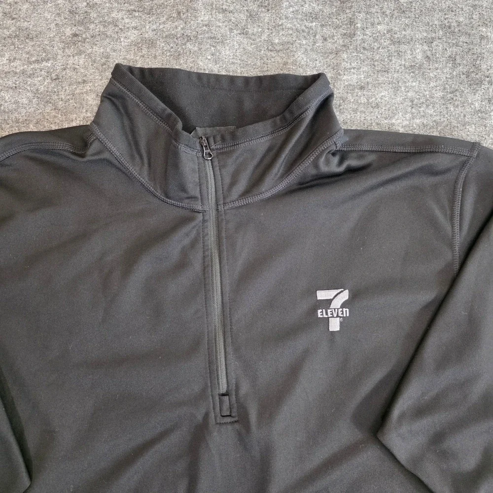 The North Face Pullover Mens XXL Black 7‎ Eleven Logo Long Sleeve Lightweight